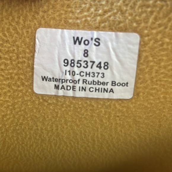 Vintage Sperry top side rain boots Woman’s 8 Plaid, brown, blue, orange, yellow - Picture 5 of 6